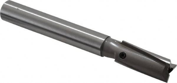 Made in USA - 9/16" Diam, 1/2" Shank, Diam, 3 Flutes, Straight Shank, Interchangeable Pilot Counterbore - Eagle Tool & Supply