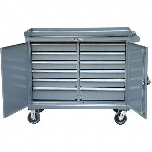 Strong Hold - Tool Storage Carts Type: Tool Cart Number of Drawers: 12 - Eagle Tool & Supply
