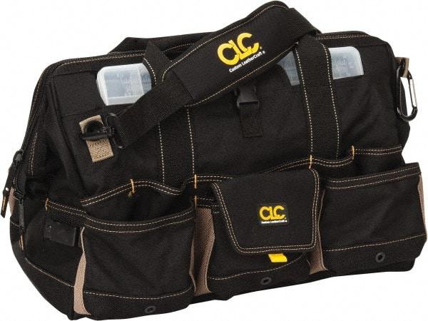 CLC - 37 Pocket Black Polyester Tool Bag - 18" Wide x 11" Deep x 11" High - Eagle Tool & Supply