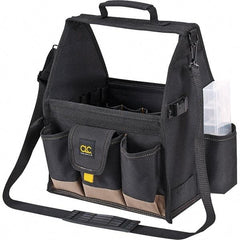 CLC - 20 Pocket Black Polyester Tool Tote - 12" Wide x 8-1/2" Deep x 14" High - Eagle Tool & Supply