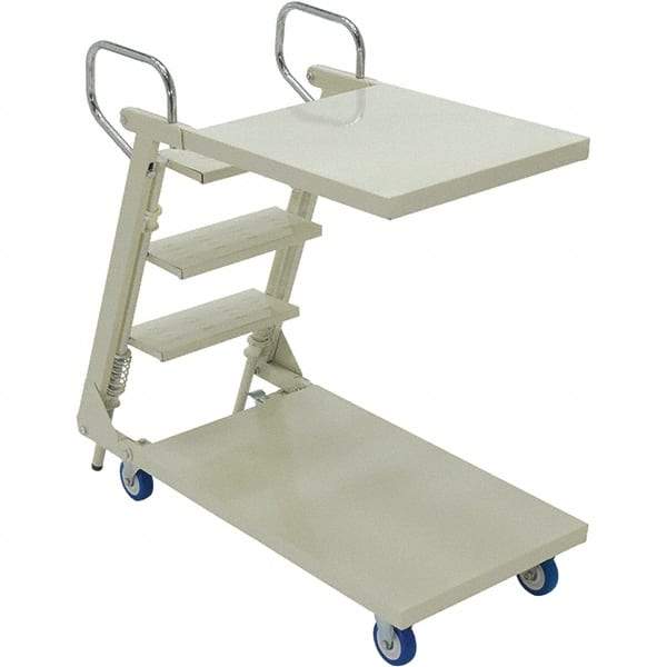 Vestil - 440 Lb Capacity, 20-1/2" Wide x 41-3/8" Long x 40-7/8" High Picker Truck Cart - 2 Shelf, Steel - Eagle Tool & Supply