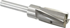 Value Collection - 1-1/8" Diam, 1/2" Shank, Diam, 4 Flutes, Straight Shank, Interchangeable Pilot Counterbore - Eagle Tool & Supply