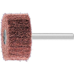 PFERD - 1-1/2" Diam x 3/4" Face Width, Aluminum Oxide Nonwoven Mounted Flap Wheel - 1/4" Shank Mount, 180 Grit, 15,000 Max RPM - Eagle Tool & Supply