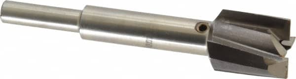 Value Collection - 21/32" Diam, 1/4" Shank, Diam, 4 Flutes, Straight Shank, Interchangeable Pilot Counterbore - Eagle Tool & Supply