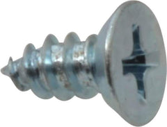 Value Collection - #8 Flat Head Phillips Sheet Metal Screw - Steel, 3/8" OAL, Grade 2 - Eagle Tool & Supply