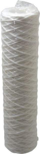 Parker - 2-1/2" OD, 1µ, Polyester String-Wound Cartridge Filter - 10" Long - Eagle Tool & Supply