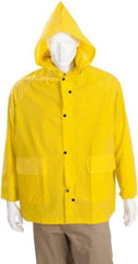 MCR Safety - Size 3XL, Yellow, Rain Jacket - No Pockets - Eagle Tool & Supply