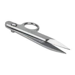 Clauss - 1-1/4" Length of Cut, Straight Pattern Nipper Snip - 4-1/4" OAL, Double Plated Chrome Over Nickel Handle - Eagle Tool & Supply