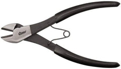 Clauss - 7" OAL, Wire Cutter - 7/8" Jaw Length x 1-1/8" Jaw Width, Standard Head, Vinyl Coated Handle - Eagle Tool & Supply