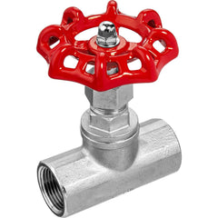 Globe Valves; Type: Integral Globe Valve; End Connection: Threaded; Body Material: Stainless Steel; WOG Rating (psi): 200; Handle Type: Wheel; WSP Rating (psi): 16; Handle Material: Cast Iron; Overall Length: 1.00; Maximum Working Pressure: 200.000; Minim