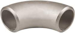 Merit Brass - 3/4" Grade 304L Stainless Steel Pipe 90° Long Radius Elbow - Butt Weld x Butt Weld End Connections - Eagle Tool & Supply