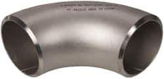Merit Brass - 3" Grade 304L Stainless Steel Pipe 90° Long Radius Elbow - Butt Weld x Butt Weld End Connections - Eagle Tool & Supply