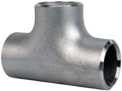 Merit Brass - 1-1/2" Grade 304L Stainless Steel Pipe Tee - Butt Weld x Butt Weld x Butt Weld End Connections - Eagle Tool & Supply