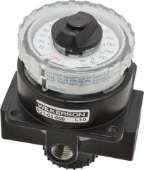 Wilkerson - 3/8 NPT Port, 180 CFM, Zinc Dial Air Regulator - 5 to 160 psi Range, 300 Max psi Supply Pressure, 1/4" Gauge Port Thread, 3.2" Wide x 4.19" High - Eagle Tool & Supply