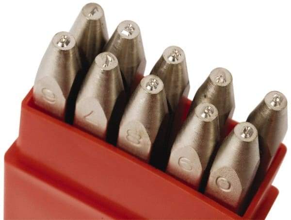 Pryor - 10 Piece, 1/8" Character Steel Stamp Set - Figures, Heavy Duty - Eagle Tool & Supply