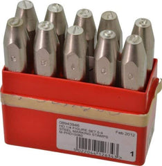 Pryor - 10 Piece, 1/4" Character Steel Stamp Set - Figures, Heavy Duty - Eagle Tool & Supply