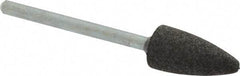Cratex - 3/8" Max Diam x 3/4" Thick, Shape Code B52, Rubberized Point - Medium Grade, Aluminum Oxide, Mounted - Eagle Tool & Supply