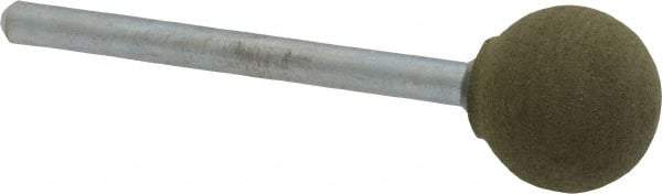Cratex - 1/2" Max Diam x 1/2" Thick, Shape Code B121, Rubberized Point - Fine Grade, Aluminum Oxide, Mounted - Eagle Tool & Supply