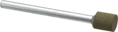 Cratex - 1/4" Max Diam x 1/4" Thick, Shape Code W160, Rubberized Point - Fine Grade, Aluminum Oxide, Mounted - Eagle Tool & Supply