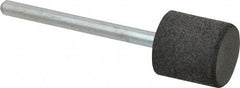 Cratex - 1/2" Max Diam x 1/2" Thick, Shape Code W185, Rubberized Point - Medium Grade, Aluminum Oxide, Mounted - Eagle Tool & Supply