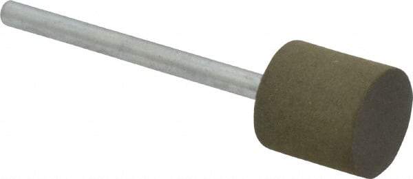 Cratex - 1/2" Max Diam x 1/2" Thick, Shape Code W185, Rubberized Point - Fine Grade, Aluminum Oxide, Mounted - Eagle Tool & Supply