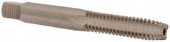 Interstate - 5/16-18 UNC 4 Flute Bright Finish High Speed Steel Straight Flute Standard Hand Tap - Plug, Right Hand Thread, 2-23/32" OAL, H11 Limit, 0.005" Oversize - Eagle Tool & Supply