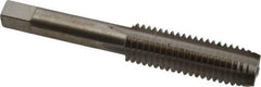 Interstate - 1/2-13 UNC 4 Flute Bright Finish High Speed Steel Straight Flute Standard Hand Tap - Plug, Right Hand Thread, 3-3/8" OAL, H11 Limit, 0.005" Oversize - Eagle Tool & Supply