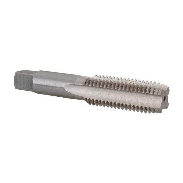 Interstate - 7/8-9 UNC 4 Flute Bright Finish High Speed Steel Straight Flute Standard Hand Tap - Plug, Right Hand Thread, 4-11/16" OAL, H11 Limit, 0.005" Oversize - Eagle Tool & Supply