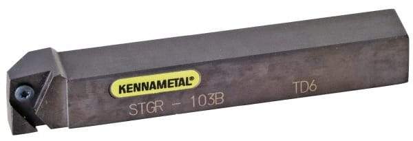 Kennametal - STGC, Right Hand Cut, 20mm Shank Height x 20mm Shank Width, Neutral Rake Indexable Turning Toolholder - 125mm OAL, TC..16T3.. Insert Compatibility, Series Screw-On - Eagle Tool & Supply