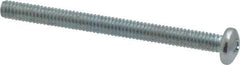 Value Collection - #8-32 UNC, 2" Length Under Head Phillips Drive Machine Screw - Pan Head, Grade 2 Steel, Zinc-Plated Finish, Without Washer - Eagle Tool & Supply
