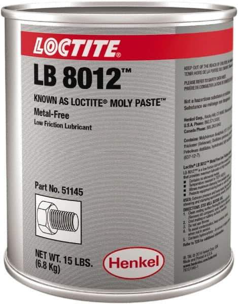 Loctite - 15 Lb Can General Purpose Anti-Seize Lubricant - Molybdenum Disulfide, 750°F, Black - Eagle Tool & Supply