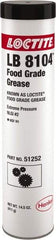 Loctite - 14.5 oz Cartridge Aluminum Complex Extreme Pressure Grease - White, Food Grade & Extreme Pressure, 450°F Max Temp, - Eagle Tool & Supply