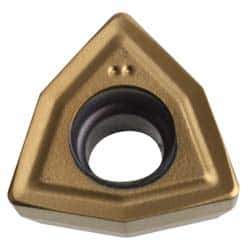 Komet - WOEX040304 Positive Molded Grade BK84 Carbide Indexable Drill Insert - TiCN/TiN Finish, Trigon, 1/4" Inscribed Circle - Eagle Tool & Supply