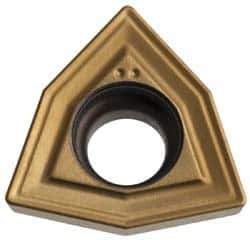 Komet - WOEX06T304 Positive Molded Grade BK84 Carbide Indexable Drill Insert - TiCN/TiN Finish, Trigon, 0.394" Inscribed Circle - Eagle Tool & Supply