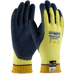 ‎09-K1700/S Gloves w/Kevlar Brand - PowerGrab Katana - 10G Kevlar/Steel Shell - Latex MicroFinish Grip - A4 - Exact Industrial Supply