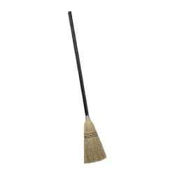 Rubbermaid - 38" OAL Corn Bristle Broom - 36" Long Wood Handle, 8" Bristle Length, 8" Wide - Eagle Tool & Supply