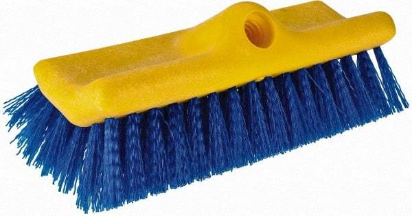 Rubbermaid - 2" Bristle Length, Polypropylene Scrub Brush - 10" OAL, Blue, Plastic Block - Eagle Tool & Supply