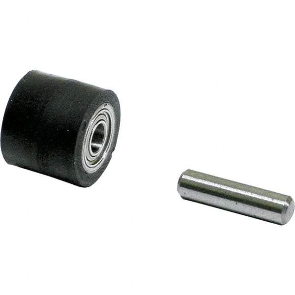 Dynabrade - 1/4" Diam x 3/8" Wide Contact Wheel - 3/32" Arbor Hole, Crowned, Steel Face - Eagle Tool & Supply