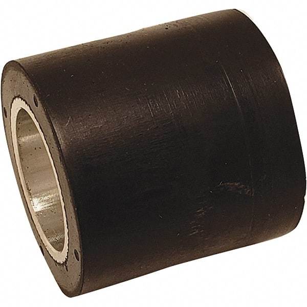 Dynabrade - 1" Diam x 1" Wide Contact Wheel - 1/4" Arbor Hole, Flat, 80 Duro Rubber Face - Eagle Tool & Supply