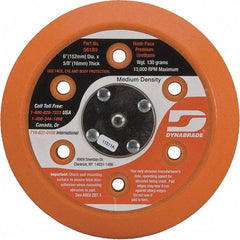 Dynabrade - 6" Diam Disc Backing Vacuum Replacement Pad - Medium Density, 13,000 RPM - Eagle Tool & Supply