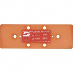 Dynabrade - 8 x 2-3/4" Rectangular Adhesive/PSA Backing Pad - Dynaline Compatible, Screw Attachment, Vacuum Pad, 3/8" Thick, Medium Density - Eagle Tool & Supply