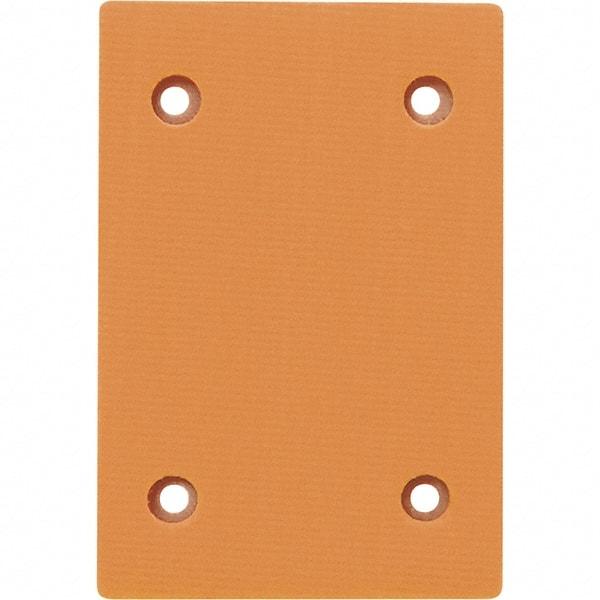 Dynabrade - 4-5/16 x 4" Rectangular Adhesive/PSA Backing Pad - Dynabug Model T Compatible, Clip Attachment, Nonvacuum Pad, 1/4" Thick, Medium Density - Eagle Tool & Supply
