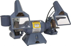 Baldor - 7" Wheel Diam x 1" Wheel Width, 1/2 hp Grinder - 5/8" Arbor Hole Diam, 1 Phase, 3,600 Max RPM, 115/230 Volts - Eagle Tool & Supply