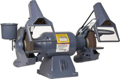 Baldor - 8" Wheel Diam x 1" Wheel Width, 3/4 hp Grinder - 3/4" Arbor Hole Diam, 1 Phase, 3,600 Max RPM, 115/230 Volts - Eagle Tool & Supply