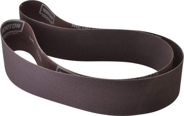 Norton - 2-1/2" Wide x 60" OAL, 120 Grit, Aluminum Oxide Abrasive Belt - Aluminum Oxide, Fine, Coated, X Weighted Cloth Backing, Series R228 - Eagle Tool & Supply