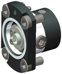 Kennametal - Neutral Cut, KM40 Modular Connection, Adapter/Mount Lathe Modular Clamping Unit - 40.01mm Square Shank Diam, 1.574" OAL, Through Coolant, Series NCM-F Flange Mount Standard Length - Exact Industrial Supply