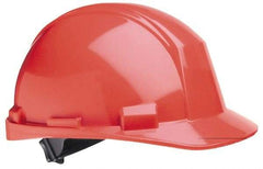 North - ANSI Type II, Class E Rated, 4-Point, Ratchet Adjustment Hard Hat - One Size Fits Most, Orange, Standard Brim - Eagle Tool & Supply