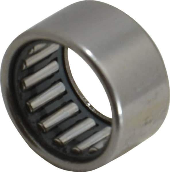 IKO - 0.591" Bore Diam, 1,780 Lb. Dynamic Capacity, 15 x 21 x 12mm, Caged, Open End, Shell Needle Roller Bearing - 0.827" Outside Diam, 0.472" Wide - Eagle Tool & Supply