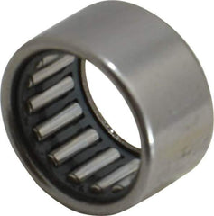 IKO - 0.591" Bore Diam, 1,780 Lb. Dynamic Capacity, 15 x 21 x 12mm, Caged, Open End, Shell Needle Roller Bearing - 0.827" Outside Diam, 0.472" Wide - Eagle Tool & Supply