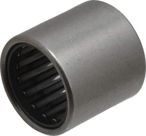 IKO - 0.63" Bore Diam, 2,950 Lb. Dynamic Capacity, 16 x 22 x 22mm, Caged, Open End, Shell Needle Roller Bearing - 0.866" Outside Diam, 0.866" Wide - Eagle Tool & Supply